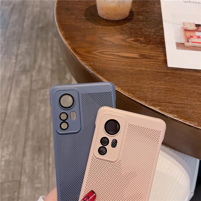 Carcasă fără cadru de disipare a căldurii cu film pentru lentile pentru Xiaomi 12 12x 12s 13 Pro Lite Civi2 Grilă de răcire respirabilă Husă tare pentru PC Protectie din spate