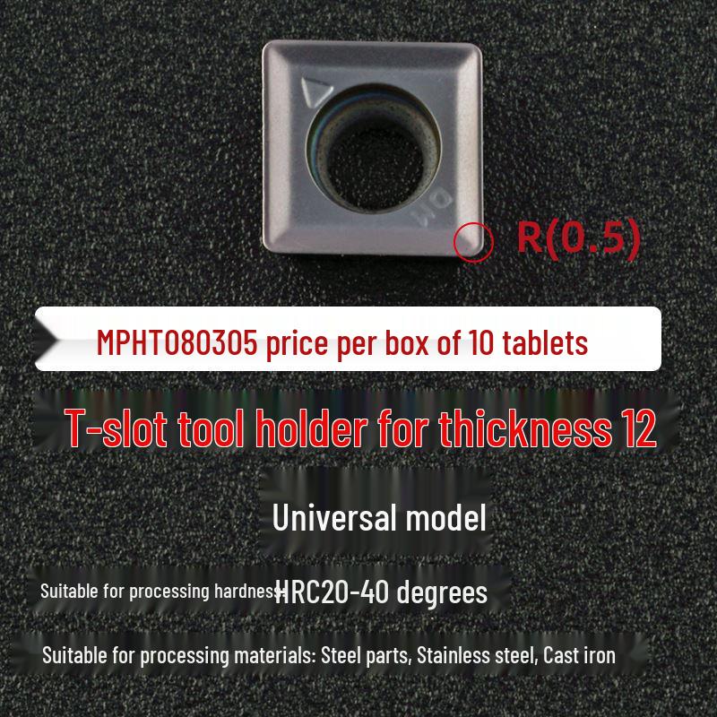 CNC T-Slot Milling Cutter with HTS Three-Sided Blade, Shank Thickness: 6, 8, 10, 12 Mm
