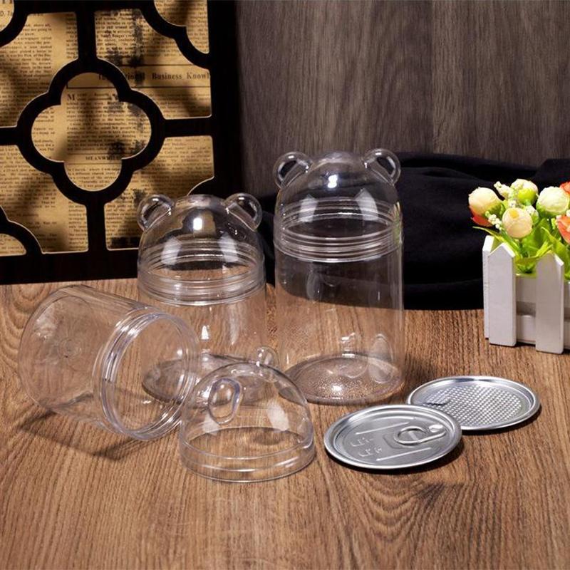 Guazi Nut Storage Box Cartoon Bear Storage Bottle Candy Food Can Snack Acrylic Can Cute Sealed Can Biscuit Can Dessert Storage