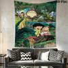 Neighbor Totoro Magical Journey Tapestry Background Cloth Wallmounted Home Decor Background Wall Hanging Cloth Homestay Soft Decoration Tapestry