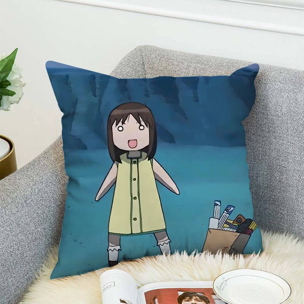 

AAzumanga Daioh Pillow Case Sofa Decorative Home Doublesided Print Plush Square Throw Pillow Cushion Cover 30x30 cm