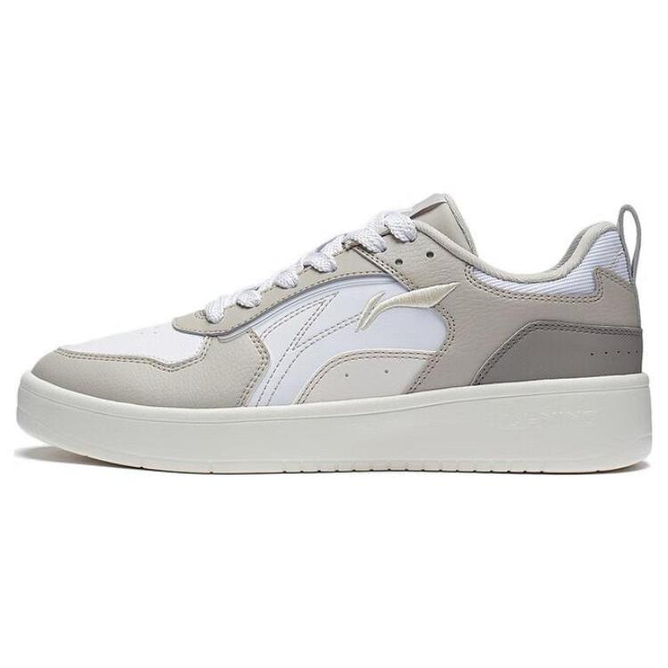 

New LiNing Spike Years Anti Slip Wear Resistant Breathable Height Increasing Low Top Skateboard Shoes Men s Gray White AGCT147-6 39