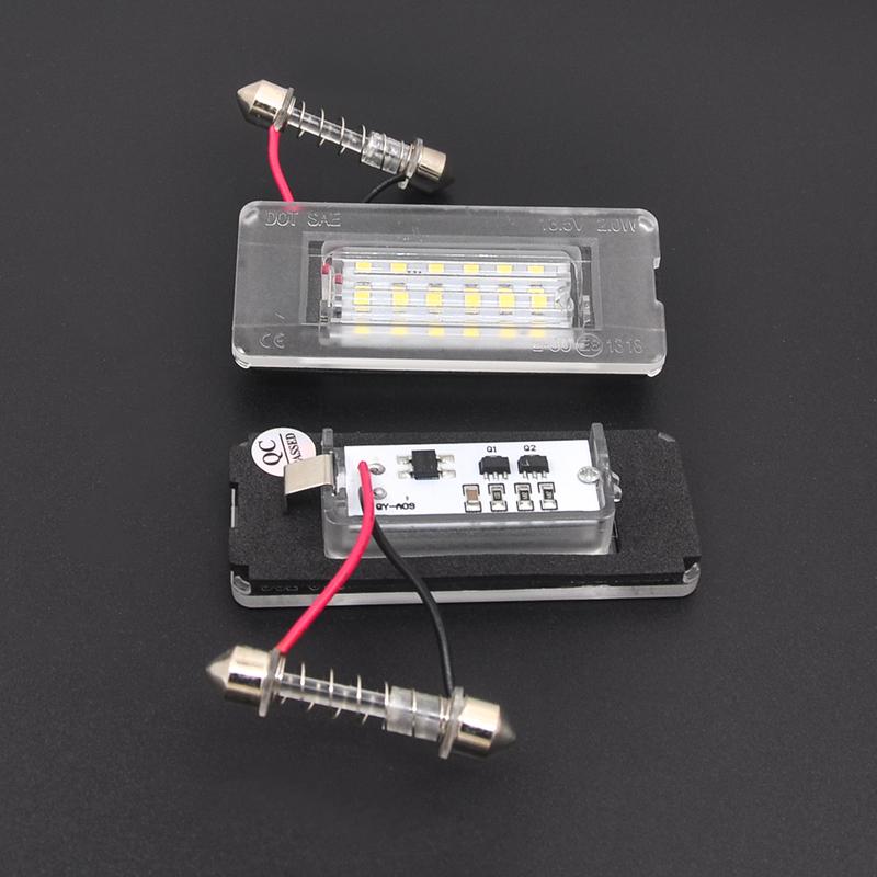 2Pcs Canbus LED Car Number License Plate Light Lamp For BMW E53 X5 1999-2003 E83 X3 2003-2006 Mini Cooper R56 R57 R58 R59