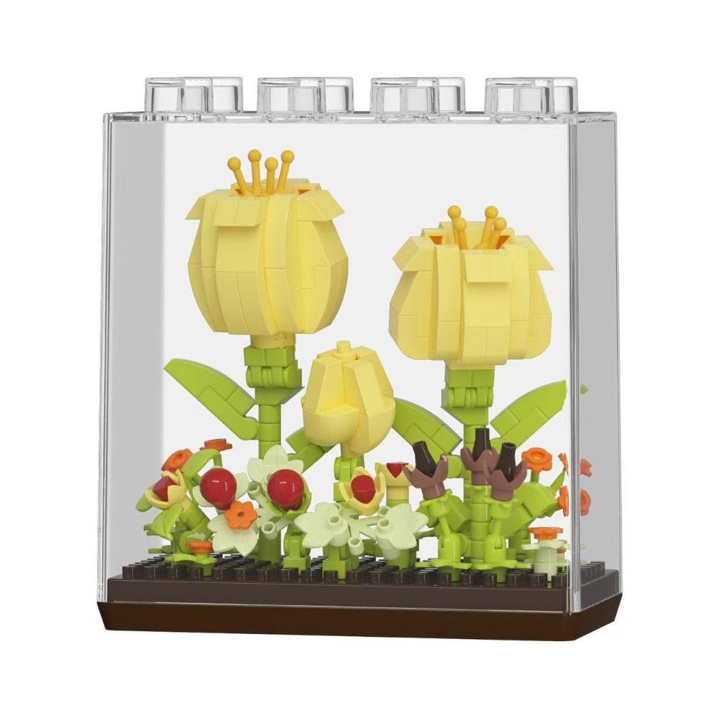 Bouquet Flower Plants Model Interesting Building Toys High Quality Micro Bricks Toy  Children Gift