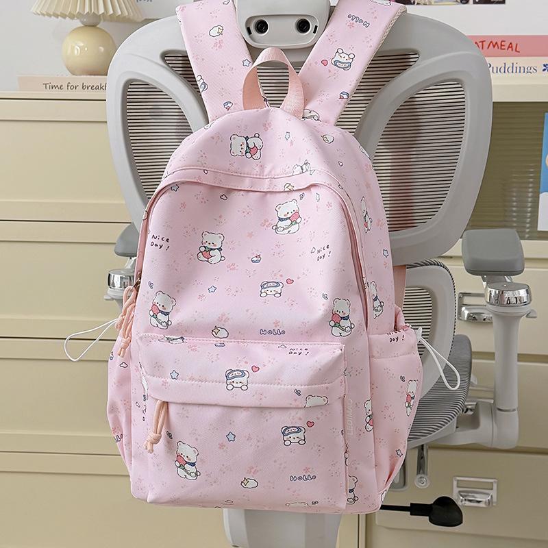 Schoolbag Printed Backpack Female Students Large Capacity High Value Niche School Bag Junior High School Student High School Student Leisure Going