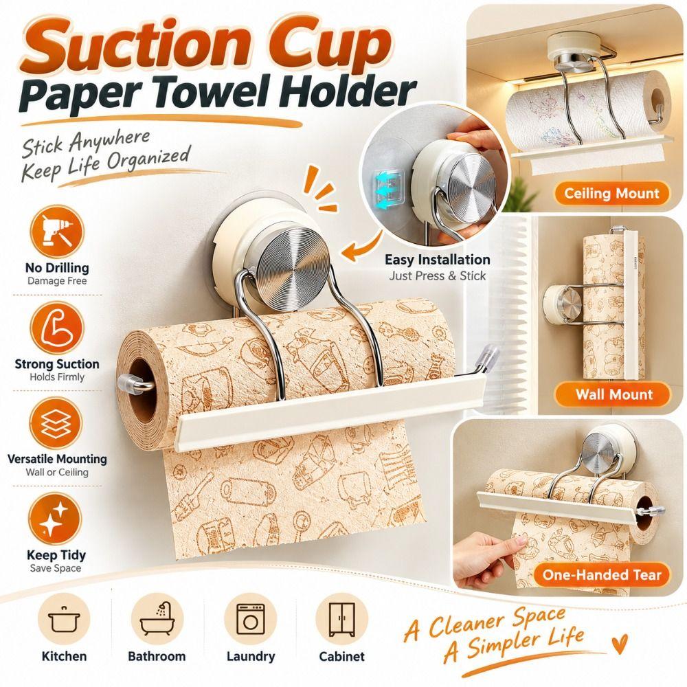 Automatic Paper Locking Kitchen Paper Holder Kitchen Storage Rack Countertop Organization