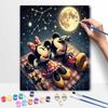Disney Mickey Minnie stargazing oil painting art painting kit handmade diy gift home decoration wall decor craft supplies hobby lounge