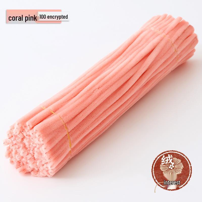 Macaron Twist Stick: Encrypted Velvet & Faux Plush Chenille Stems - DIY Mixed Color Craft Pack