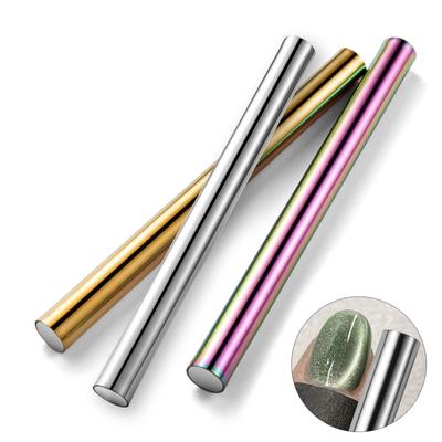 Strong Magnetic Rod Cat Eye Nail Magnet Stick Nail Magnet Tool Double Head Magnetic Pen Nails Art Magnet for Salons Home