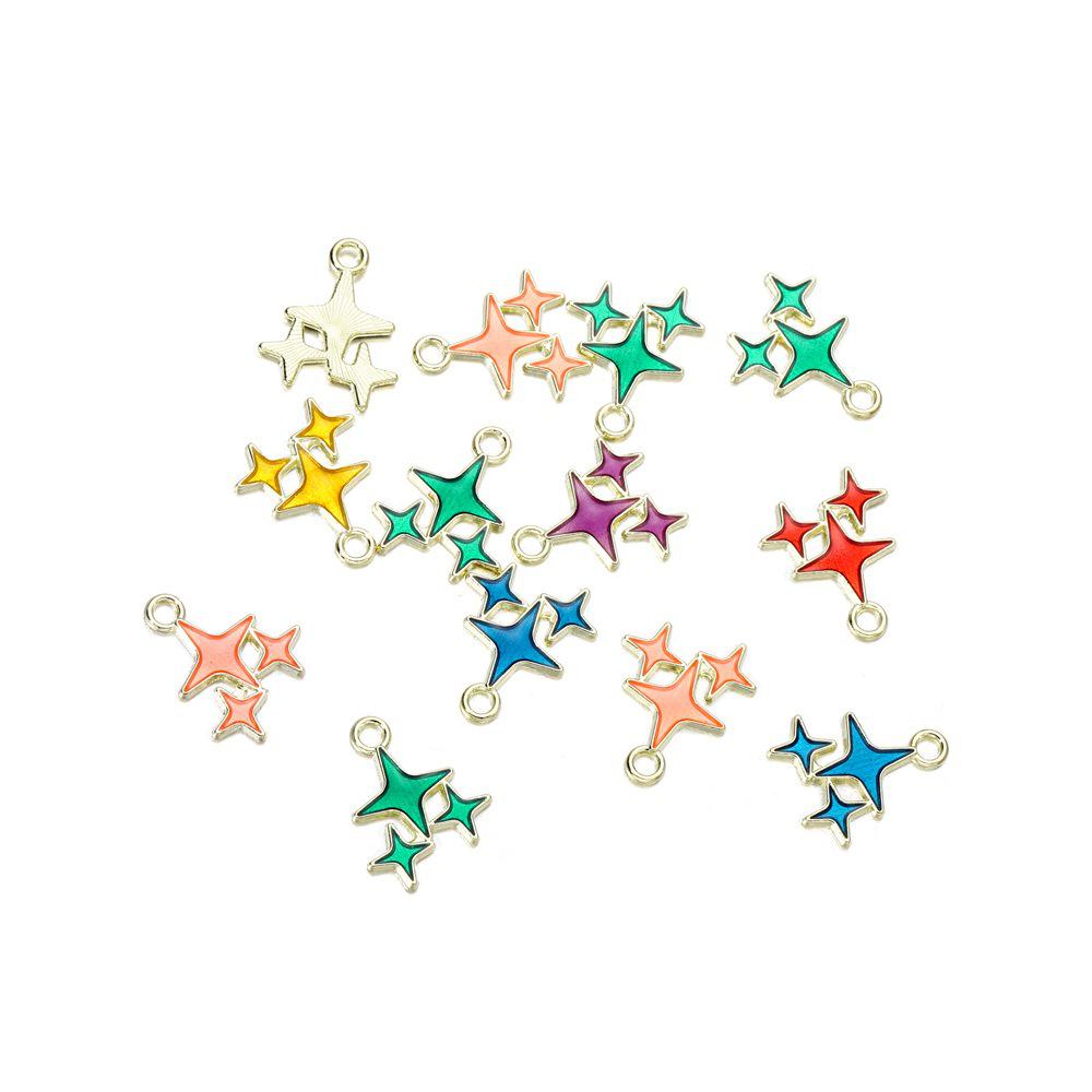 Handmade Glittering Star Drip Oil Pendant Keychain and Mobile Accessories