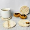 Natural Marble Coasters Placemat Vintage Combinable Jewellery Display Plate Heat Resistant Travertine Insulation Pads