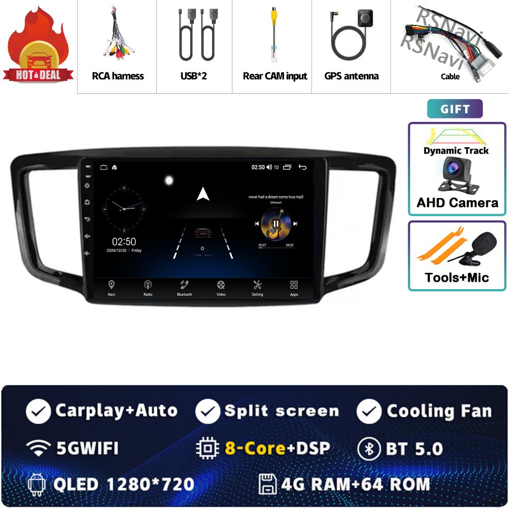 Android 14 Carplay Auto For Honda Odyssey 5 RC 2013 - 2019 Car Radio 4GWIFI Player Multimedia Srereo 360 Camera Navigation Video