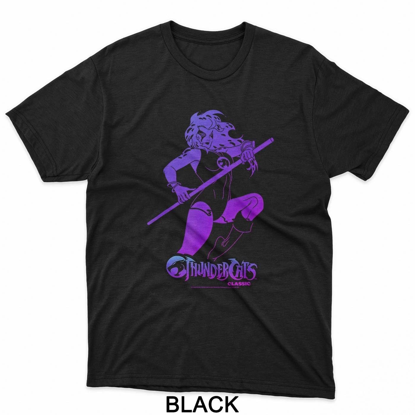 Movie 90S Cat Series Tv Power Cartoon Legend Retro Black T-Shirt S