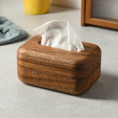Südamerikanischer Walnuss Brot Taschentuchbox Vollholz Wohnzimmer Schreibtisch Akazienholz Papierbox Massivholz Serviettenbox