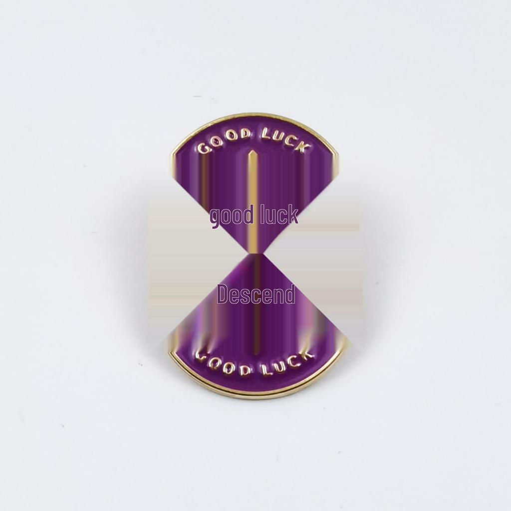 Inspirational Chinese Character Cartoon Brooch: Study Encouragement Enamel Badge for Backpack