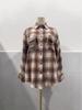 2026 Women's Autumn-Winter Loose Plaid Pocket Shirt: Casual European & American Style