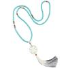 Women's Fashion Long Layering Beaded Fringe Necklace with Glass Stone Accents for Comfortable and Stylish Wear in Various Occasions