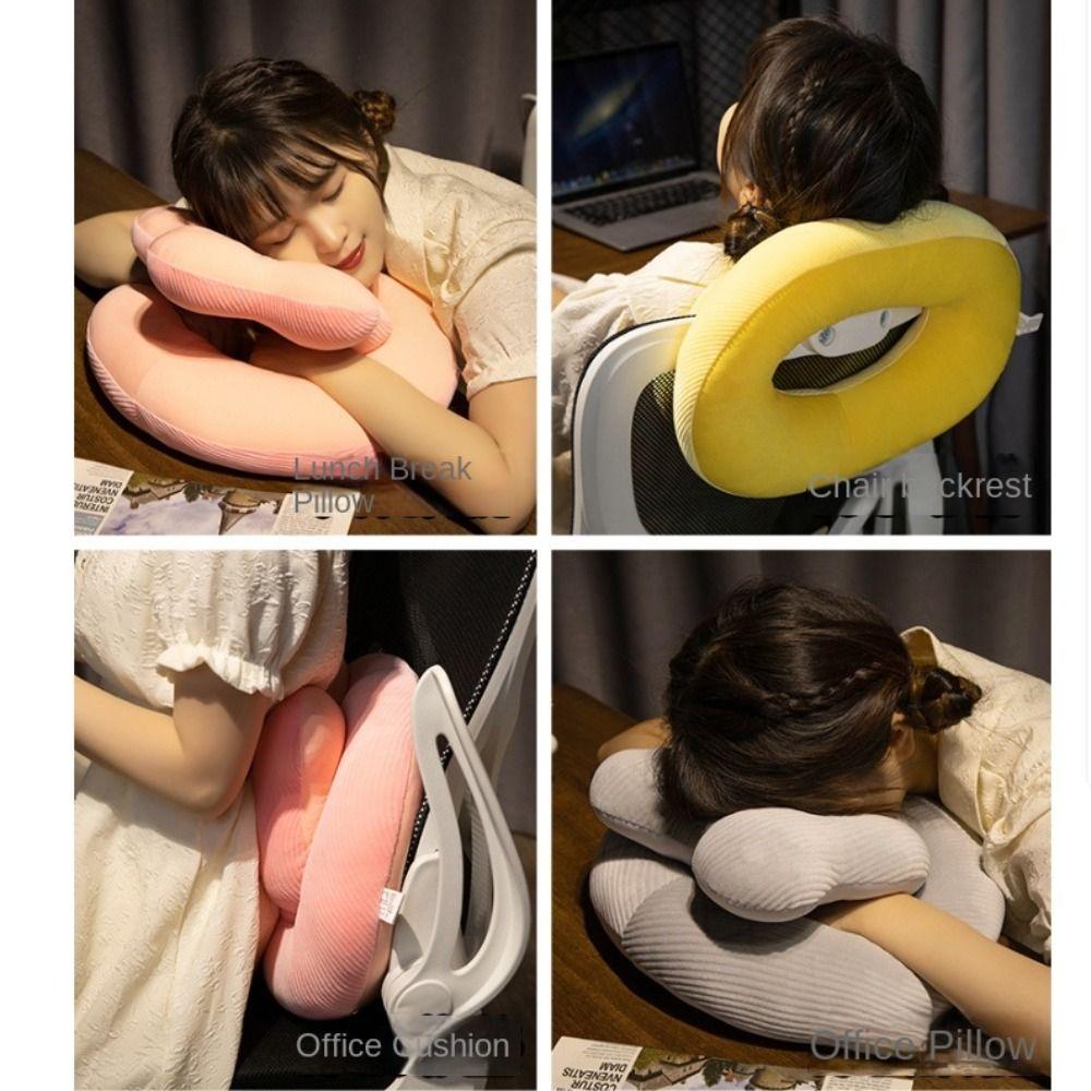 Almofada de Soneca de Escritório de Flor Dupla Face Super Macia Almofada de Soneca de Verão Homens Mulheres