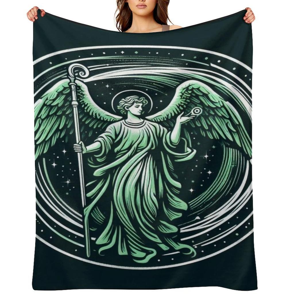 Saint Raphael Archangel - Angel of Healing - Christmas gift Throw Blanket For Baby Personalized Gift Beach Vintage Blankets
