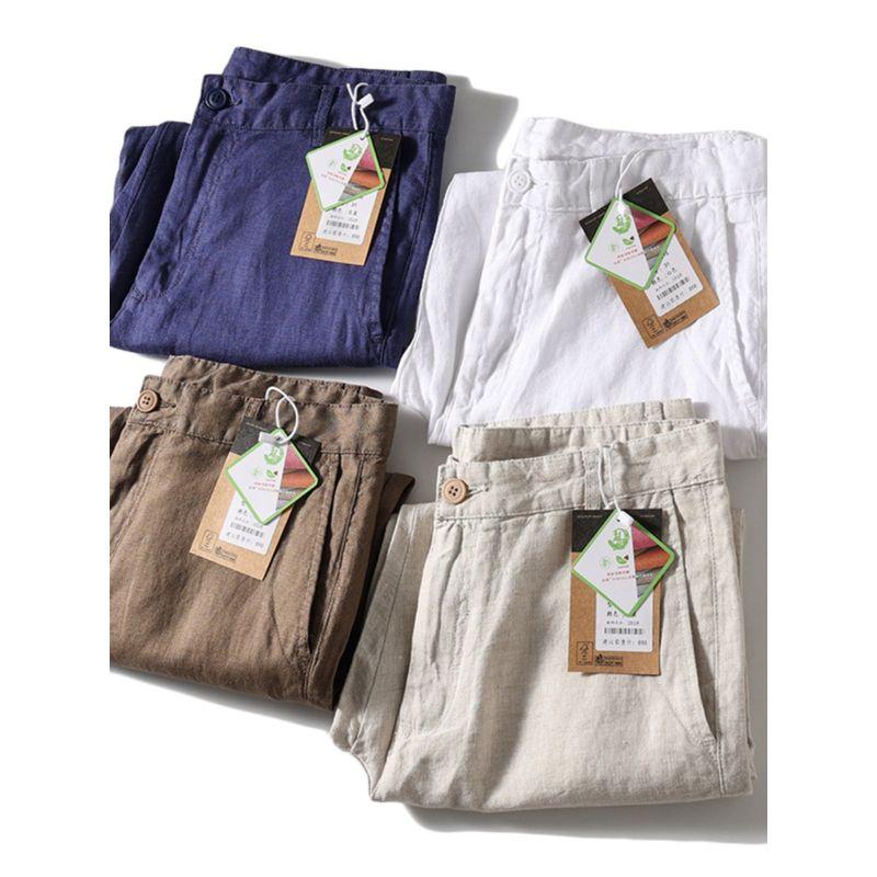 Pure Linen Summer Leisure Export Export Men's Shorts