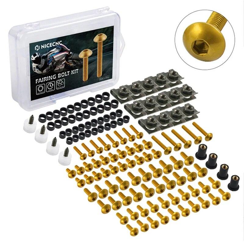 Kit De Vis De Carénage Pour Yamaha - 223 Pièces Boulons, écrous, Clips - Noir - Pour R1, R6, MT07, MT09, Etc.