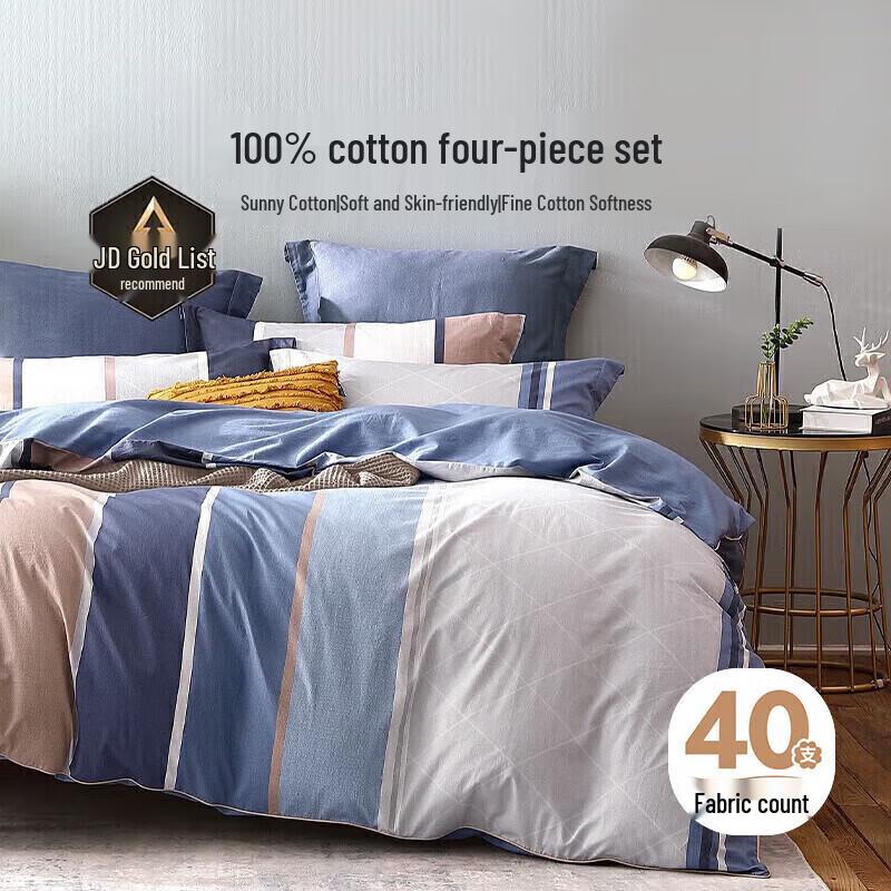 

Mercury Home Textiles Flian 100% Cotton 4-Piece Bedding Set