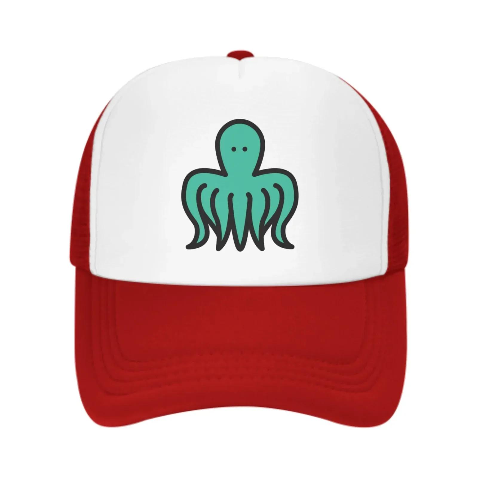 

Cartoon Octopus Mesh Trucker Hats for Unisex Women Adjustable Casual Fashion Baseball Caps for Outdoor Activities One Size
