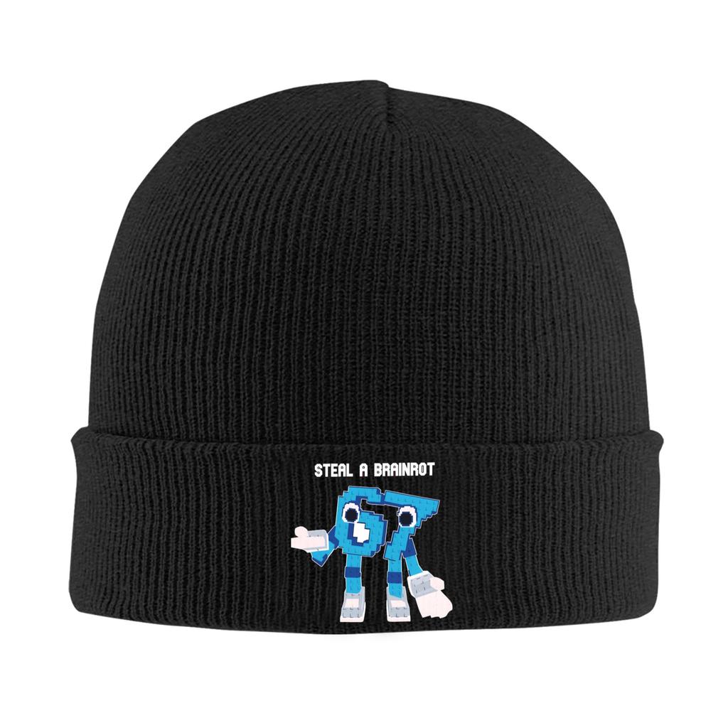 Steal a Brainrot Six Seven 67 Italienischer Brainrot Gaming Hut Herbst Winter Skullies Beanies Baggy Mützen Unisex Acryl Mütze