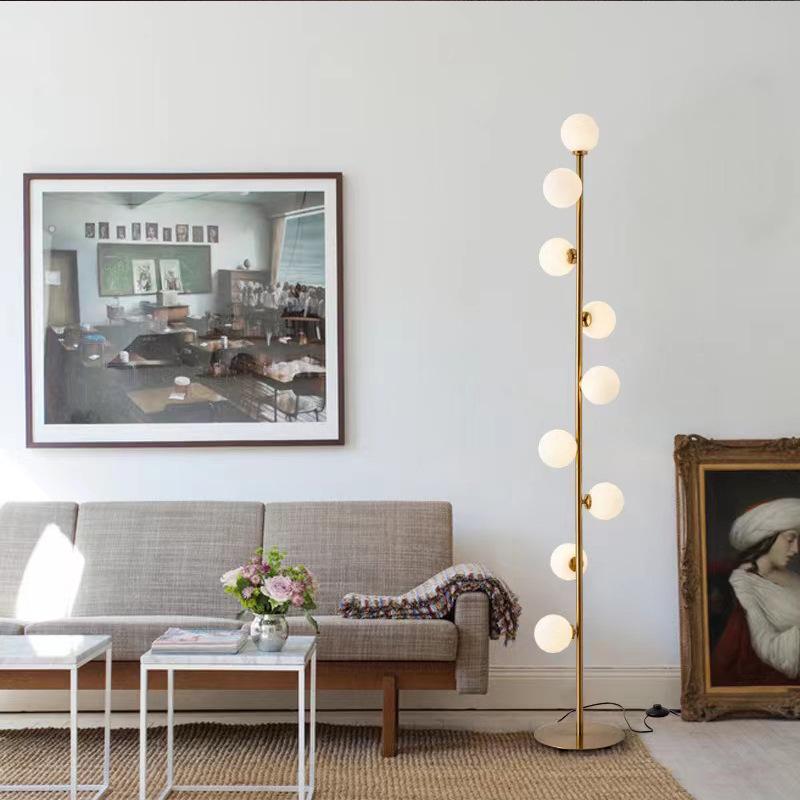 Nordic Multi-Head Magic Bean Floor Lamp - Creative Luxury Decor for Living Room and Bedroom.