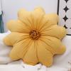 Soft Sunflower Throw Pillow Dutch Velvet Sofa Pillow Modern Floral Shape Cushion  Bedroom Decor