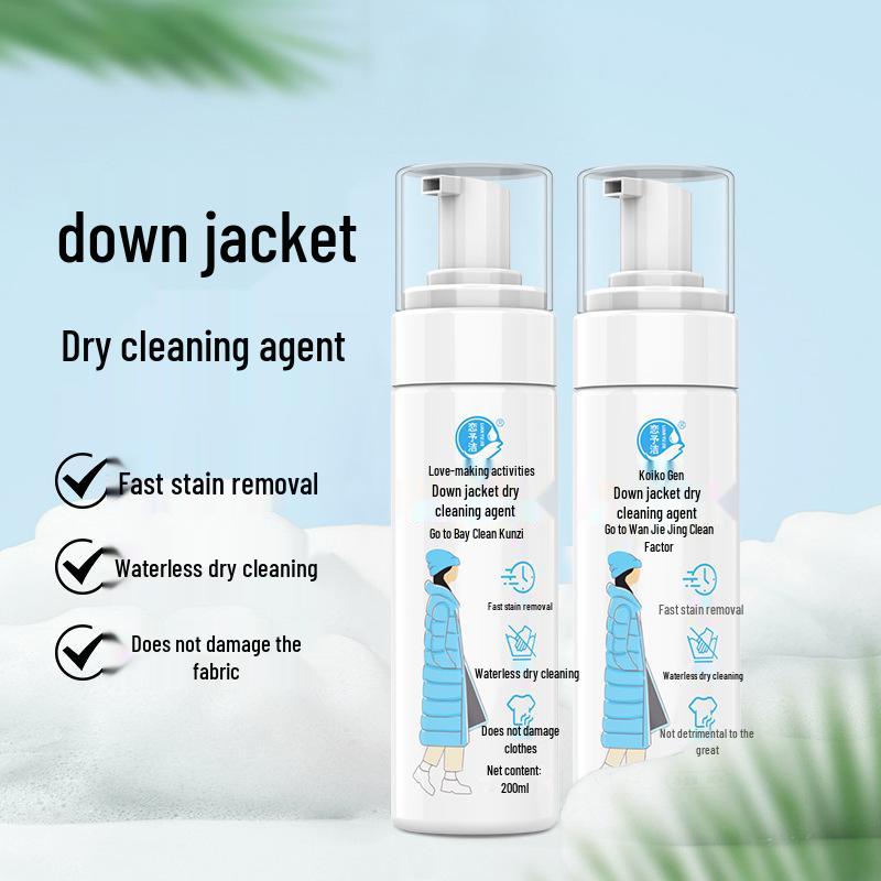 Water-Free Foam Cleaner for Down Jackets: Stain and Oil Remover N/A