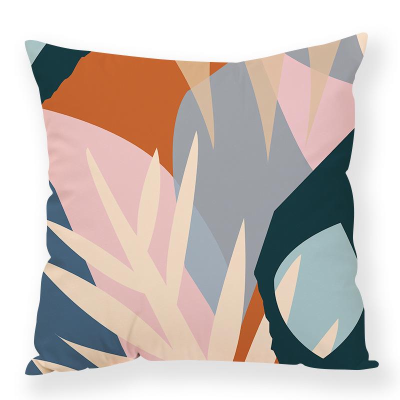 Ins Abstract Modern Simple Plush Pillowcase Line Decoration Pillow Car Office Waist Rest