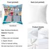 R-Robot Dreams Anime Healing Cushion Cover Pattern Printed Pillowcase for Living Room Sofa Cushion Cover & Bedroom Decor