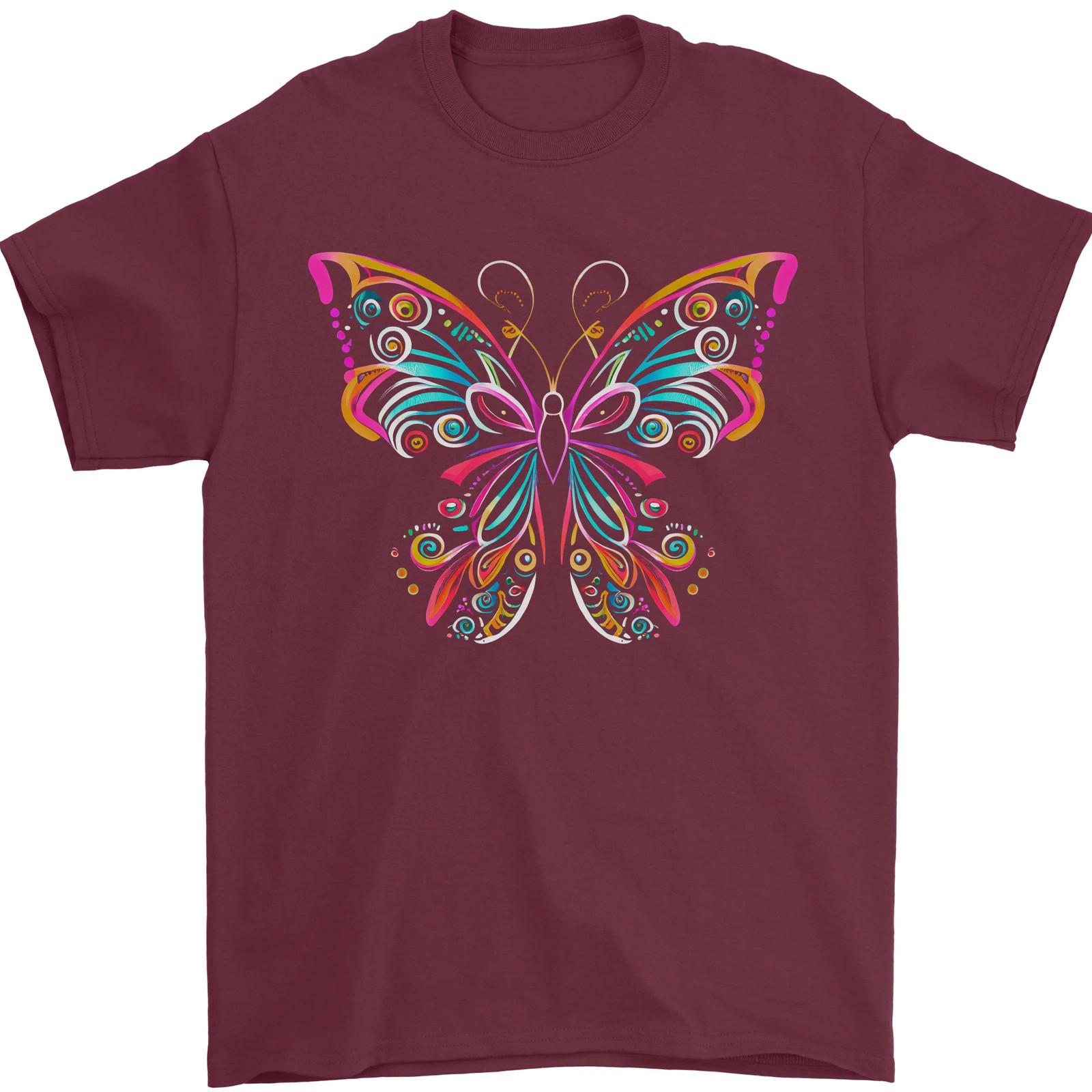 A Colourful Butterfly Mens T-Shirt 100% Cotton S разноцветный
