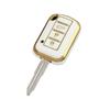 Gold-Edged Soft Rubber Key Cover for Mitsubishi Cars