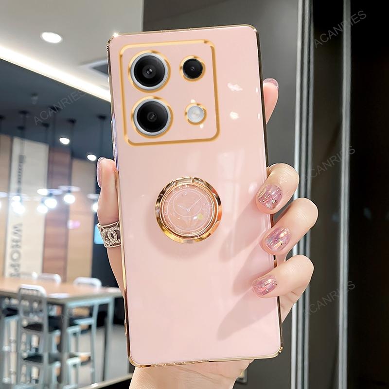 

Poko XF 6 M6pro Роскошный чехол-подставка с кольцом-держателем для Xiaomi Mi Poco X6 M6 F6 Pro 4g 5g X3 Nfc F5 X4 X5 Силиконовая задняя крышка Poco X6 5g