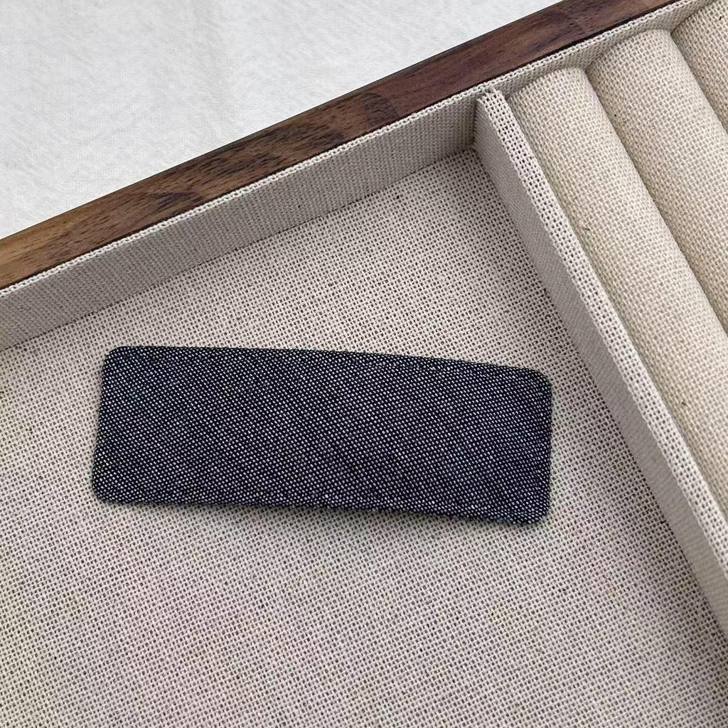 Korėjietiško stiliaus džinsinio mėlynumo kirpčiukų plaukų segtukas - Paprastas geometrinis audinio plaukų segtukas mergaitėms