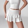 Women's Solid Color Layered Skirt Pleated A-line Skirt