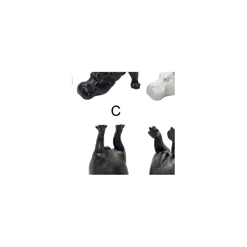 8Inch Yoga Hippo Figurine Resin Yoga Room Hippo Book Holder Decorative Animal Sculpture Unique Present for Yoga Lovers