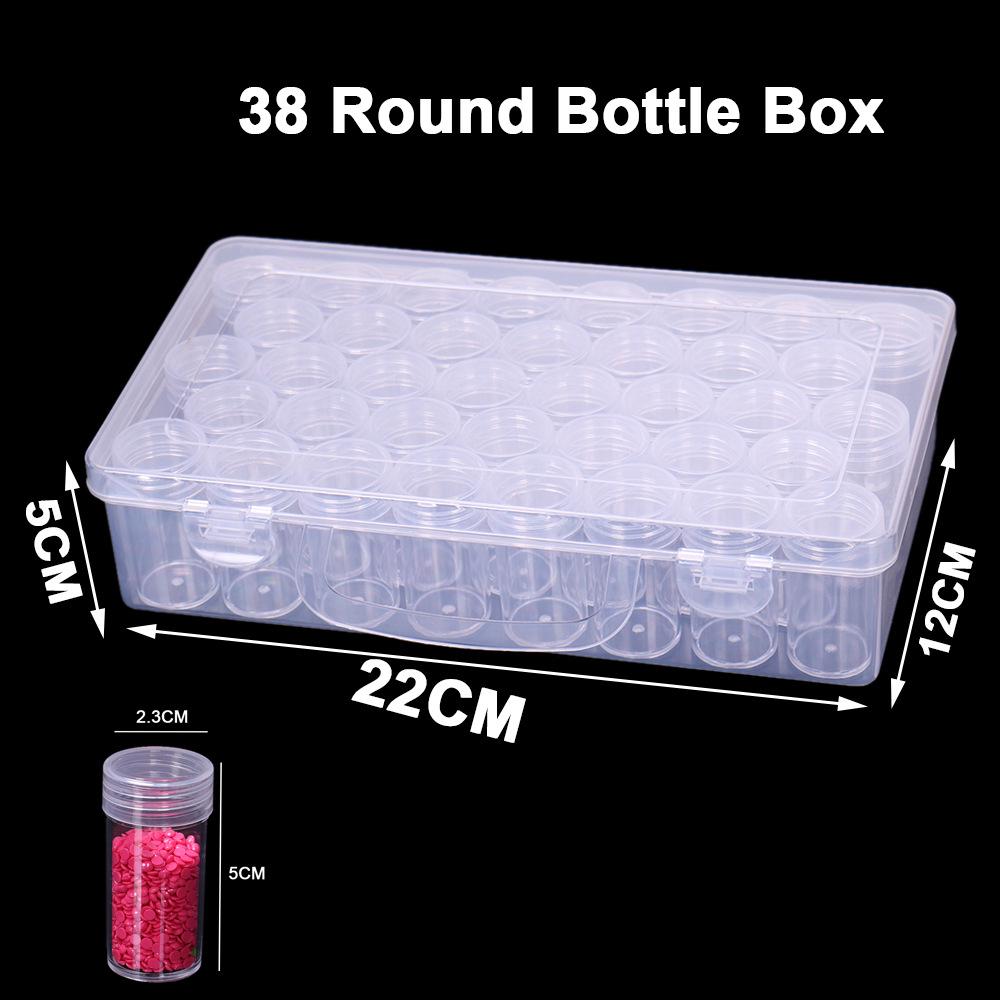 Compact 64-Compartment Diamond Painting Storage Box for Beads, Crafts, and Art Projects