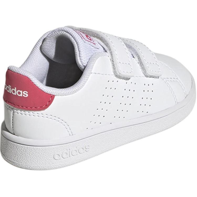 (TD) Adidas Advantage Court Two Hook-and-Loop 'White Real Pink' Baby GW6501