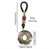 Chinese Good Luck Ring Brass Car Key Chain Pendant Jewelry Special Pattern Round Tag Mystical Eastern Power DIY Lanyard Hangings