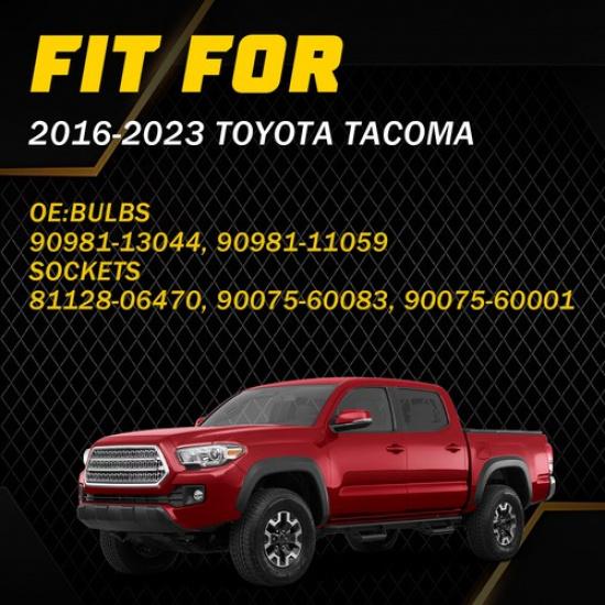 3pcs Sockets Bubls Tail Turn Reverse Brake Signal Light 16-23 For Toyota Tacoma
