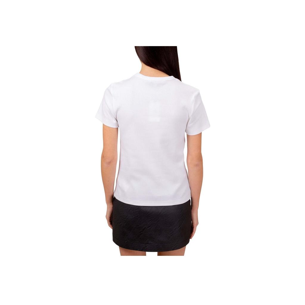 Calvin Klein Fitted Crew Neck Pullover Short Sleeve T-Shirt Women Tops White J20J222687-YAF