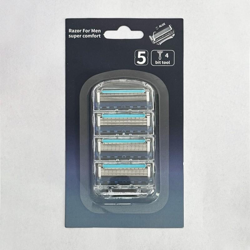 Men's Razor Set with Durable Stainless Steel, Five-Layer Ultra-Thin Blades