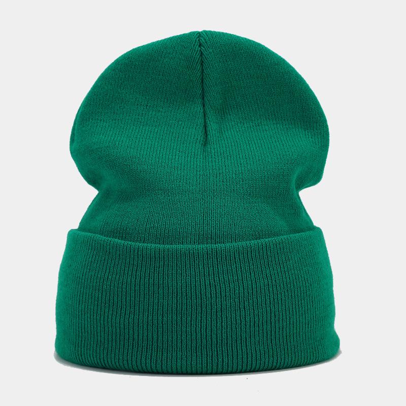 Custom Logo Knit Hat with Embroidered Letters - Women's & Men's Windproof Warm Beanie