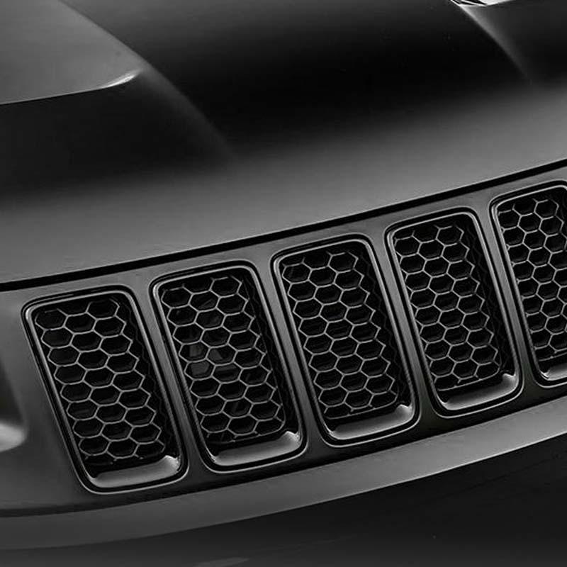 Car Grille Engine Hood Decoration Cover Stickers For Jeep Grand Cherokee 2017-2020 ABS Car Exterior Accessories