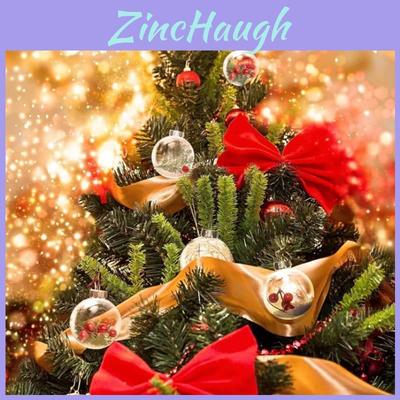 Christmas Ornament Ball With Modern Art Style In 6cm Transparent Plastic For Holiday Decor