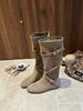 Autumn and winter new retro heightening cm~ round head buckle with soft folds and thin high boots, thin boots