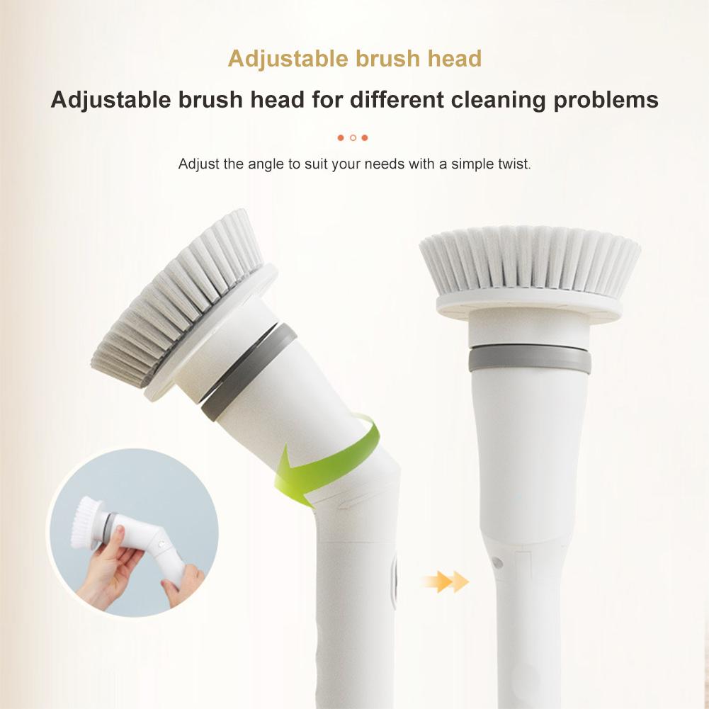 Cordless Cleaning Brush Rechargeable Power Scrubber with Adjustable Extension Arm Multi-Purpose for Cleaning Tub Tile Floor Sink